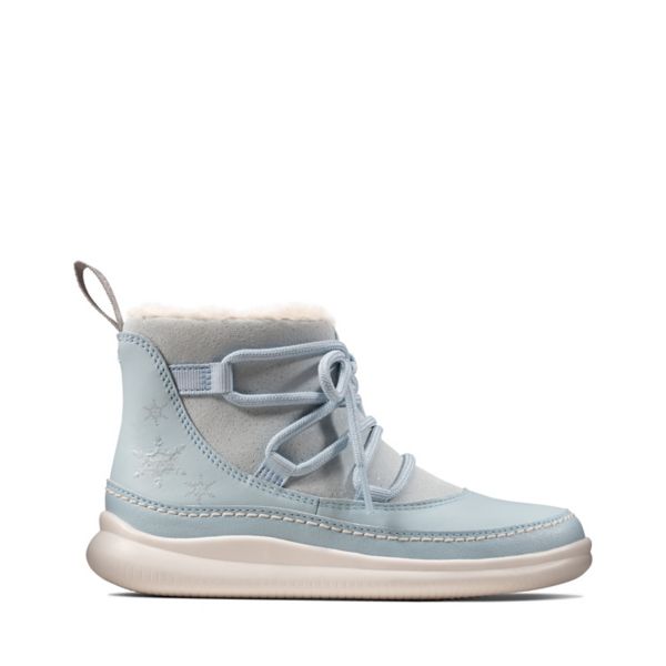 Clarks Girls Cloud Throne Kid Casual Shoes Blue | USA-7304618